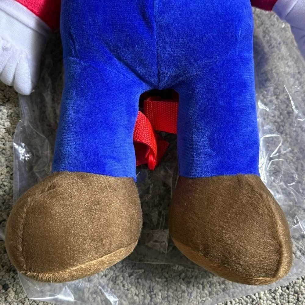 Nintendo Super Mario Plush Backpack Back Pack - Red & Blue 19” NWT